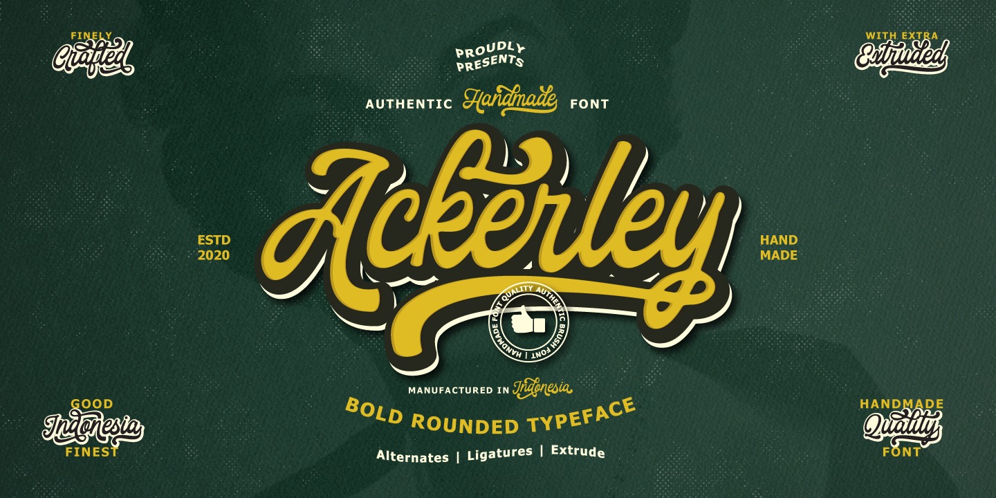 Ackerley Script Font preview